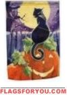 Cat on Pumpkin House Flag - 1 left