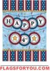 Happy Fourth Garden Flag