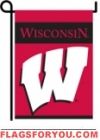 Wisconsin Badgers Double Sided Garden Flag