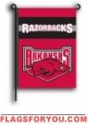 Arkansas Razorbacks Double Sided Garden Flag