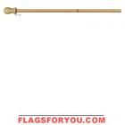 60� Wooden House Flag Pole with rotating anti-wrap sleeve
