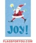 Santa With Joy House Flag