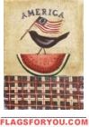 Crow Watermelon House Flag
