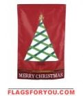Woven Christmas Tree Garden Flag