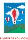 3-D R,W,B Hot Air Balloon House Flag