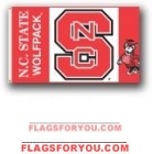 North Carolina State Wolfpack 3x5 Single Sided Flag