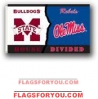 last one - OLE MISS REBELS / MISS ST BULLDOGS RIVALRY 3X5 FLAG