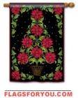 Poinsettia Topiary House Flag