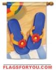 Blue Flip Flops House Flag - 2 left