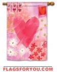 Valentine Heart Garden Flag