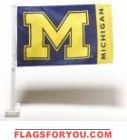 Michigan Wolverines Car Flag