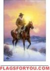 Sunset Cowboy Garden Flag