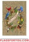 Songbird Wreath House Flag
