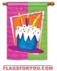 Birthday Cake House Flag
