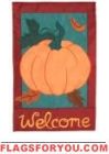 Applique Pumpkin Garden Flag