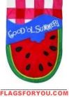 Applique Watermelon Garden Flag