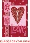 Love Heart House Flag