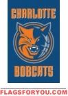 Charlotte Bobcats Applique Banner Flag 44" x 28"