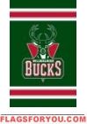 Milwaukee Bucks Applique Banner Flag 44" x 28"