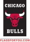 Chicago Bulls Applique Banner Flag 44" x 28"