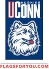 Connecticut Huskies Applique Flag 44" x 28"
