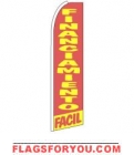 Financiamento Facil Wind Feather Flag 3' x 11.5'