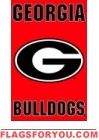 Georgia Bulldogs Applique Banner Flag 44" x 28"