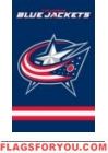 Columbus Blue Applique Banner Flag 44" x 28"