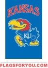 Kansas Jayhawks Applique Banner Flag 44" x 28"