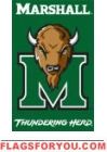 Marshall Thundering Herd Applique Banner Flag 44" x 28"