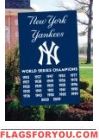 Yankees 27 time Champs Applique Banner Flag 44" x 28"