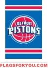 Detroit Pistons Applique Banner Flag 44" x 28"