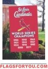 Cardinals 11 time Champs Applique Banner Flag 44" x 28"