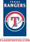 Rangers Applique Banner Flag 44" x 28"