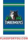 Minnesota Timberwolves Applique Banner Flag 44" x 28"