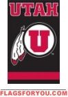 Utah Utes Applique Banner Flag 44" x 28"
