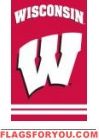 Wisconsin Badgers Applique Banner Flag 44" x 28"