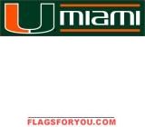 Miami Hurricanes Banner 8' x 2'