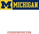 Michigan Wolverines "M" Banner 8' x 2'