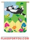 Cat in Hammock House Flag