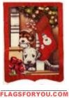 Christmas Puppies House Flag