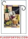Wine & Cheese Garden Flag