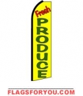 Fresh Produce Feather Flag 3' x 11.5'
