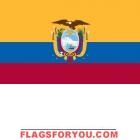 4' x 6' Ecuador High Wind, US Made Flag
