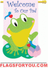 Friendly Frog House Flag
