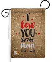 I Love You To The Moon Garden Flag