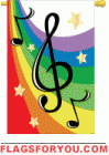G Clef Garden Flag