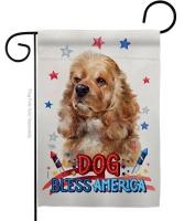 Patriotic Cocker Spaniel Garden Flag