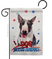 Patriotic Bull Terrier Garden Flag