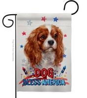 Patriotic Charles Spaniel Garden Flag